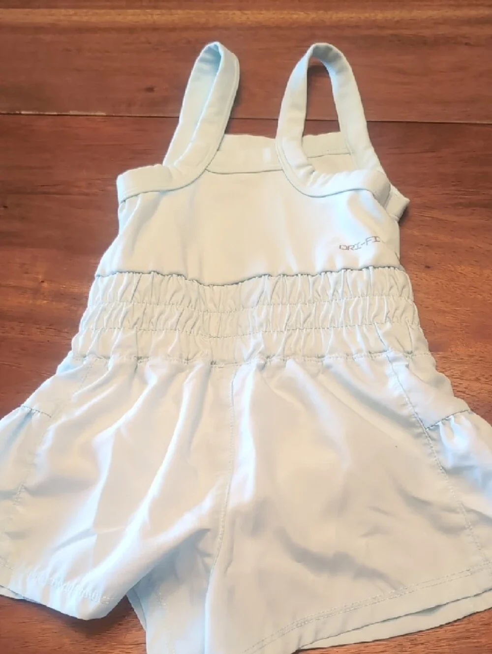 Nike Light Blue Toddler Dri-FIT Romper with White Logo - Picture 3 of 3